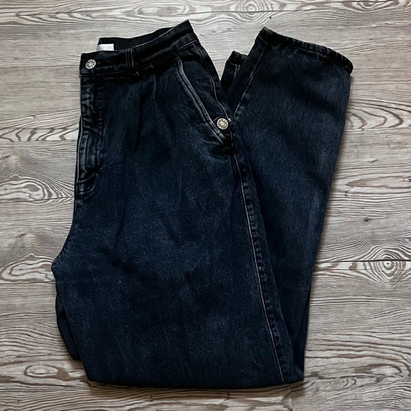 Vintage Calvin Klein Pleated Denim Jeans Size 10 - Picture 1 of 5